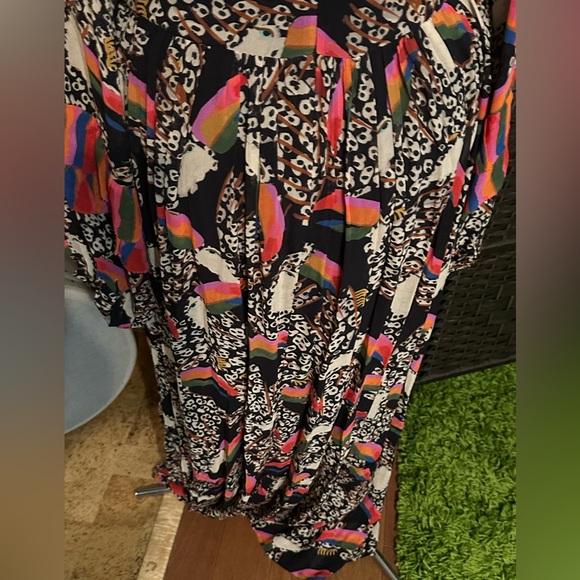 FARM RIO Leopard Toucans Dress - MAXI DRESS Size LG - Picture 12 of 14